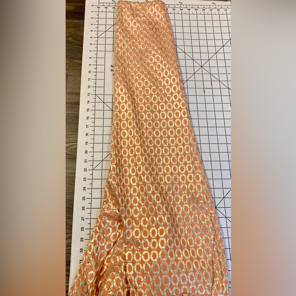 J. Crew Women’s Size 8 Gold/Salmon Patterned Trouser Pants - Picture 8 of 9